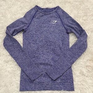 Gymshark Heathered Blue Long Sleeve Tee